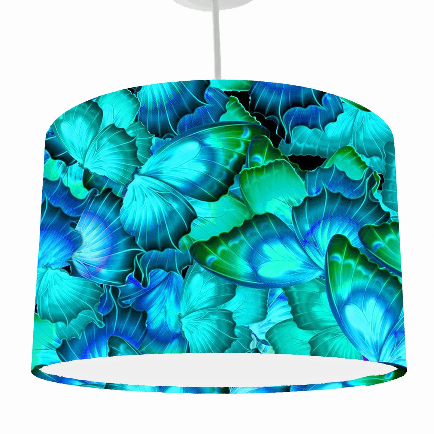 Blue Butterfly Lampshade, Blue Ombre Home Decor
