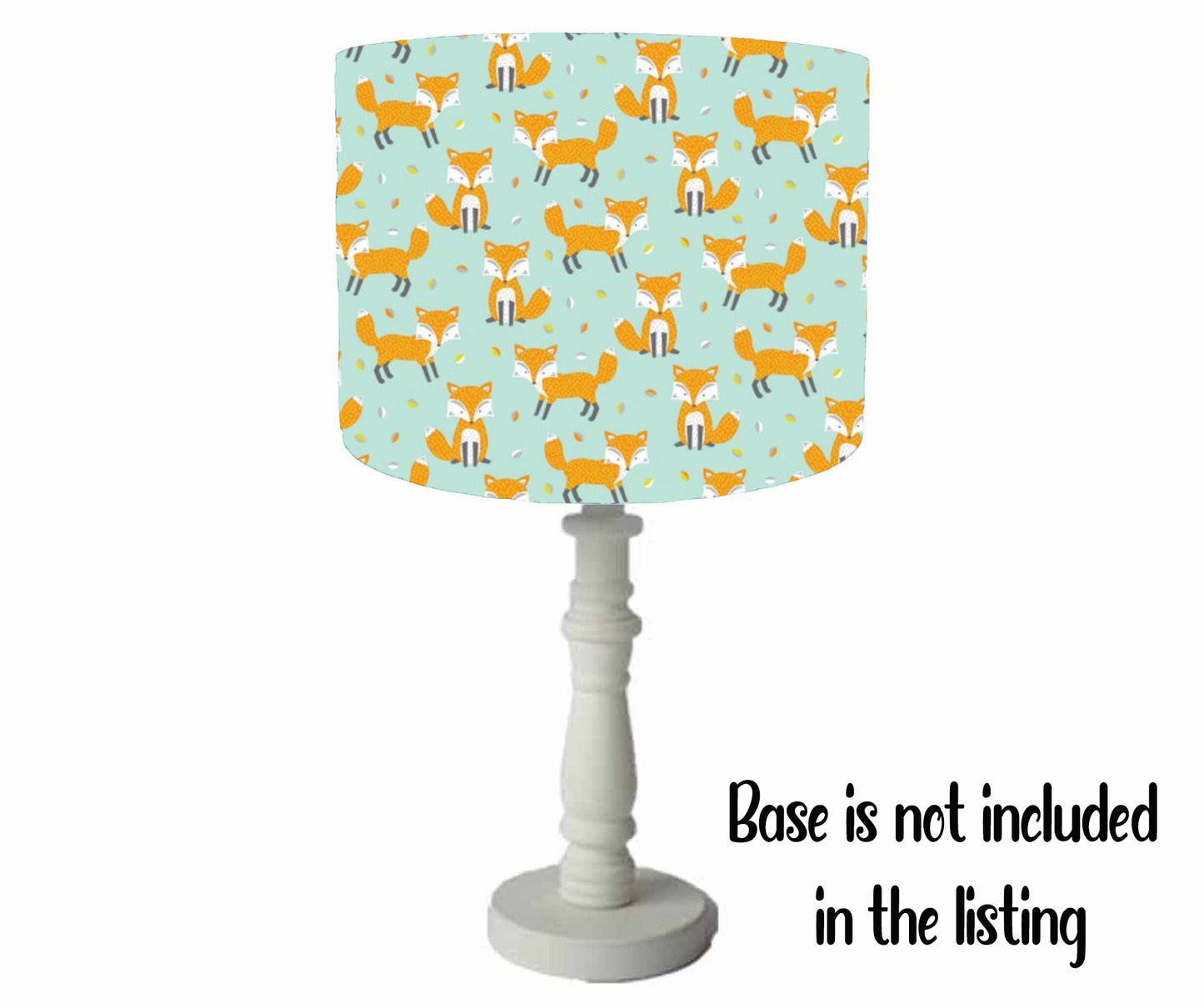 Blue Fox Lampshade, Woodland Themed Nursery