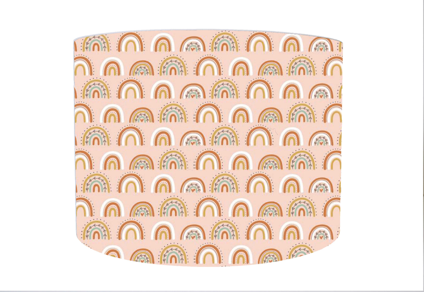 Boho Rainbow Lampshade, Coral Pink Ceiling Light Shade