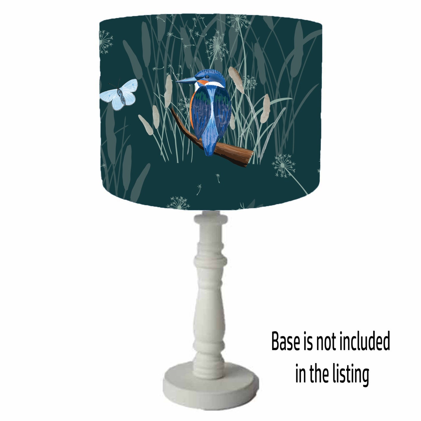 Blue Kingfisher Lampshade, Bird Home Decor