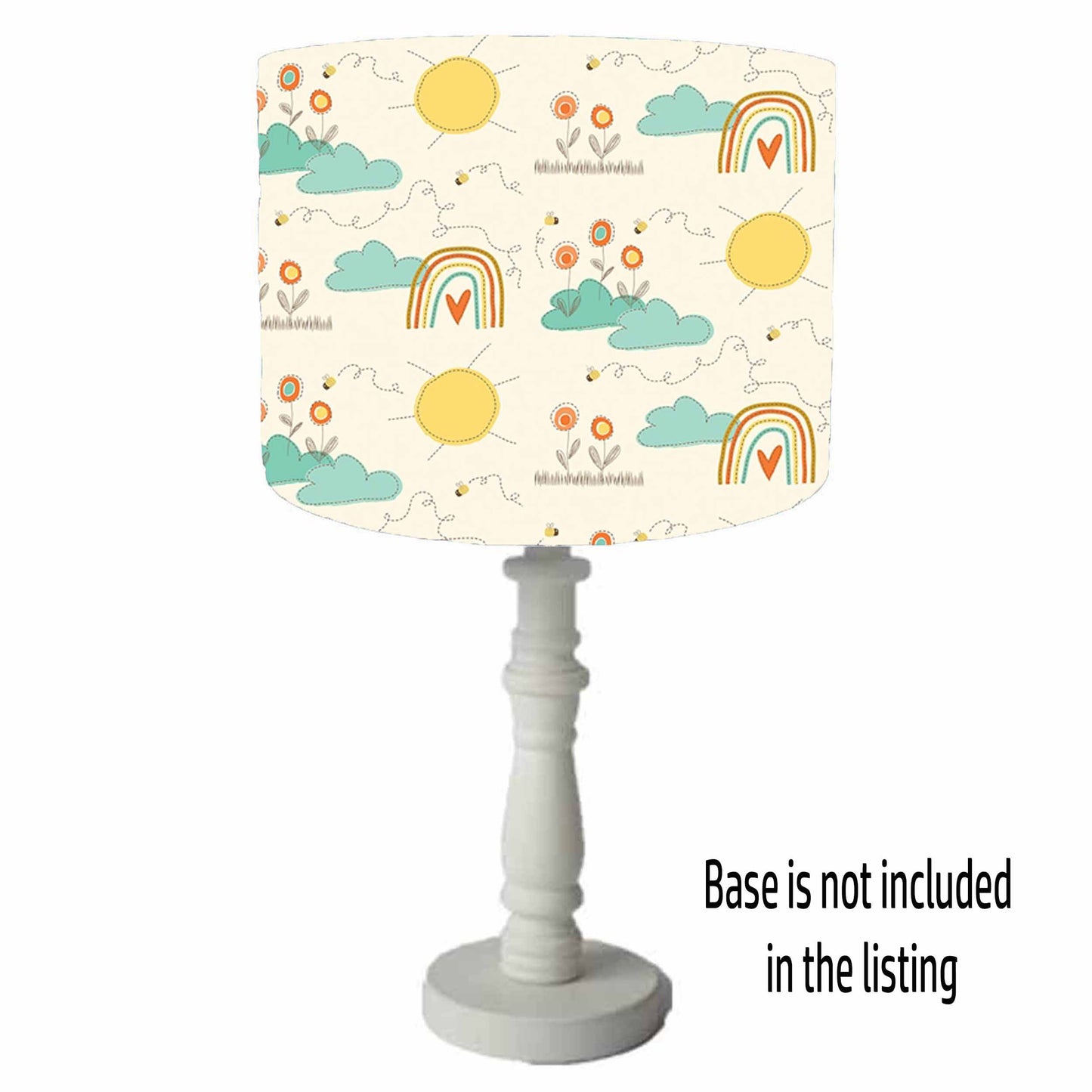 Bumble Bee, Rainbow And Sunshine Lampshade, Cream Version