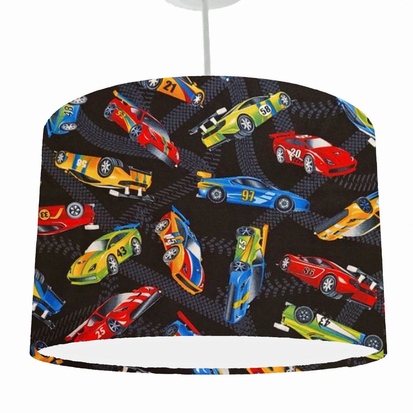 Racing Car Lampshade, Transport Themed Bedroom