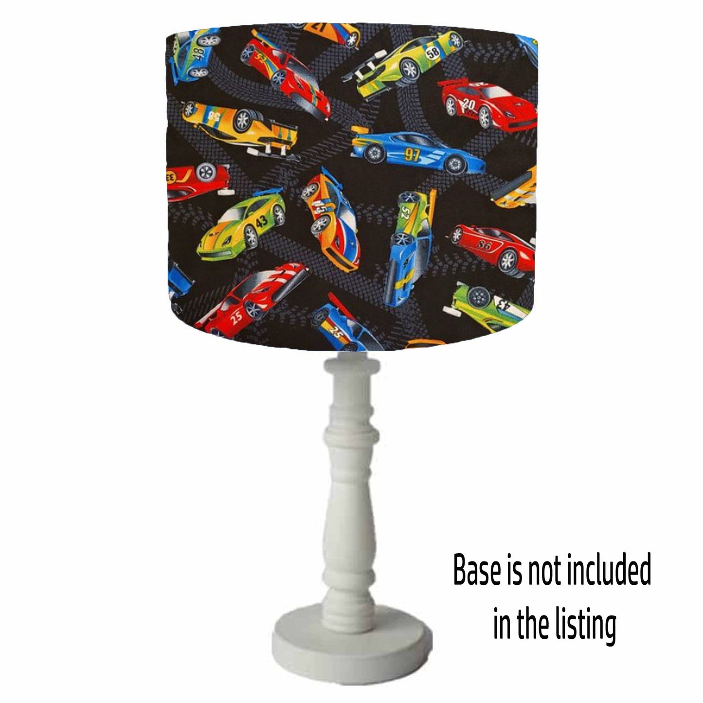 Racing Car Lampshade, Transport Themed Bedroom