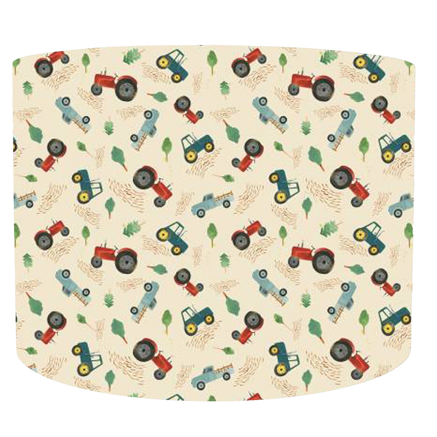 Cream Tractor Lampshade, Red Tractor, Blue Tractor