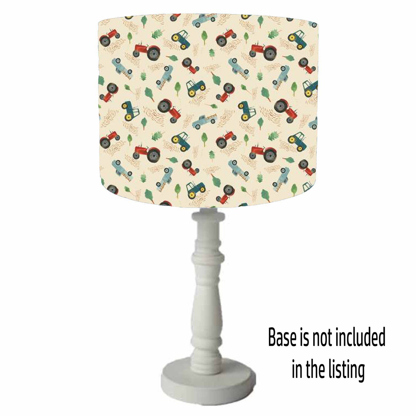 Cream Tractor Lampshade, Red Tractor, Blue Tractor