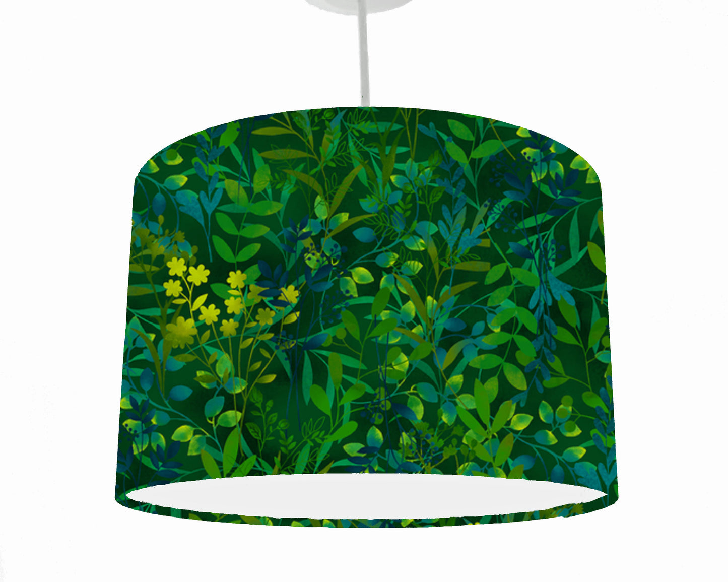 Blue And Green Botanical Leaf Lampshade