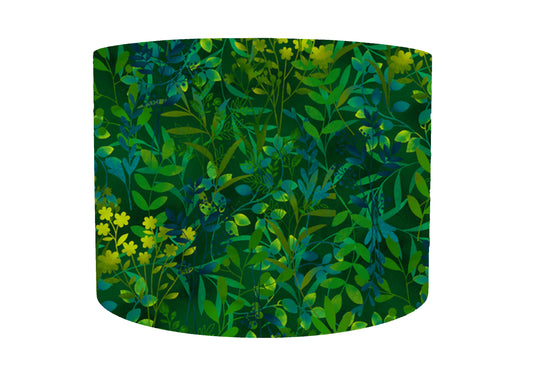 Blue And Green Botanical Leaf Lampshade