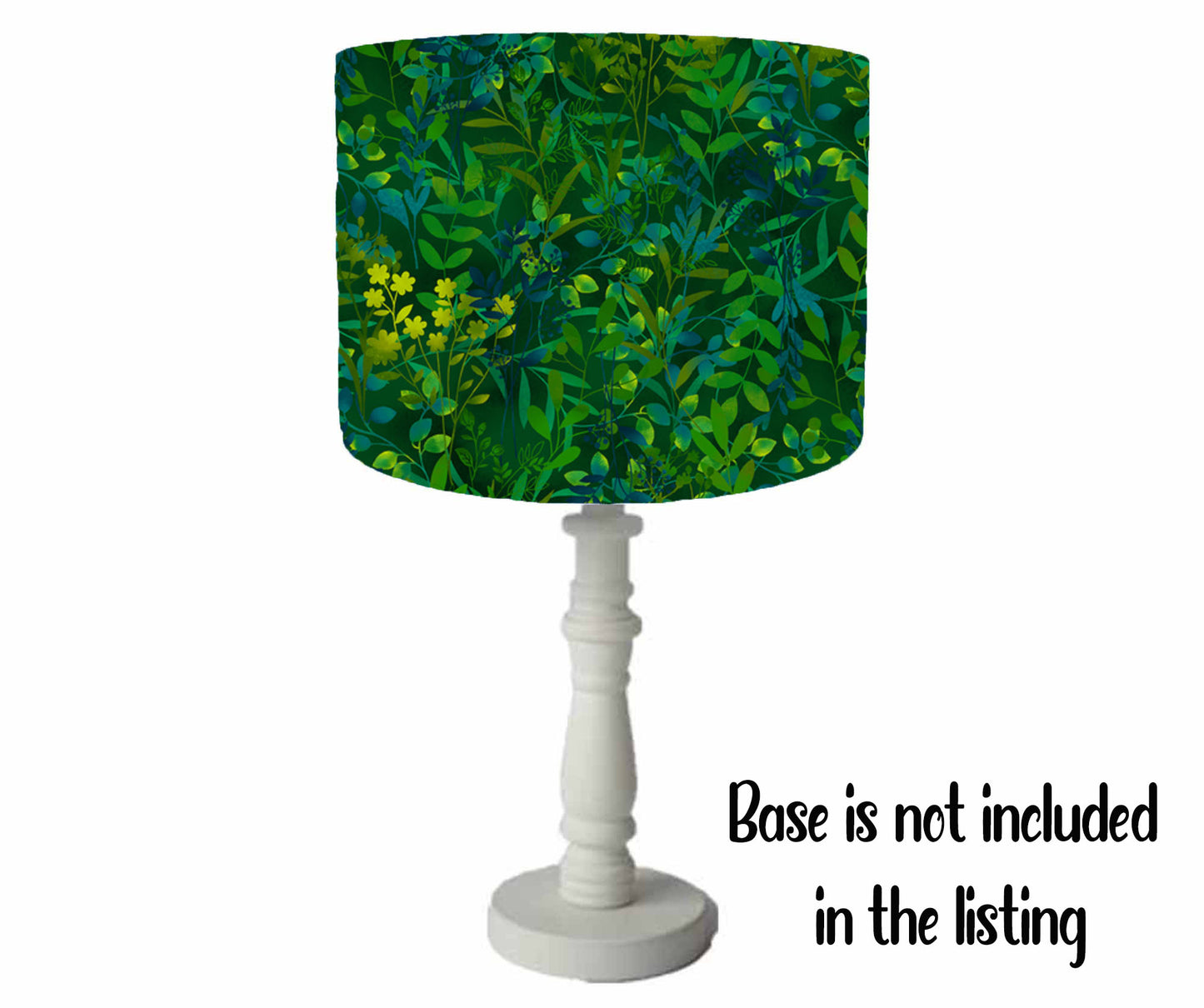 Blue And Green Botanical Leaf Lampshade
