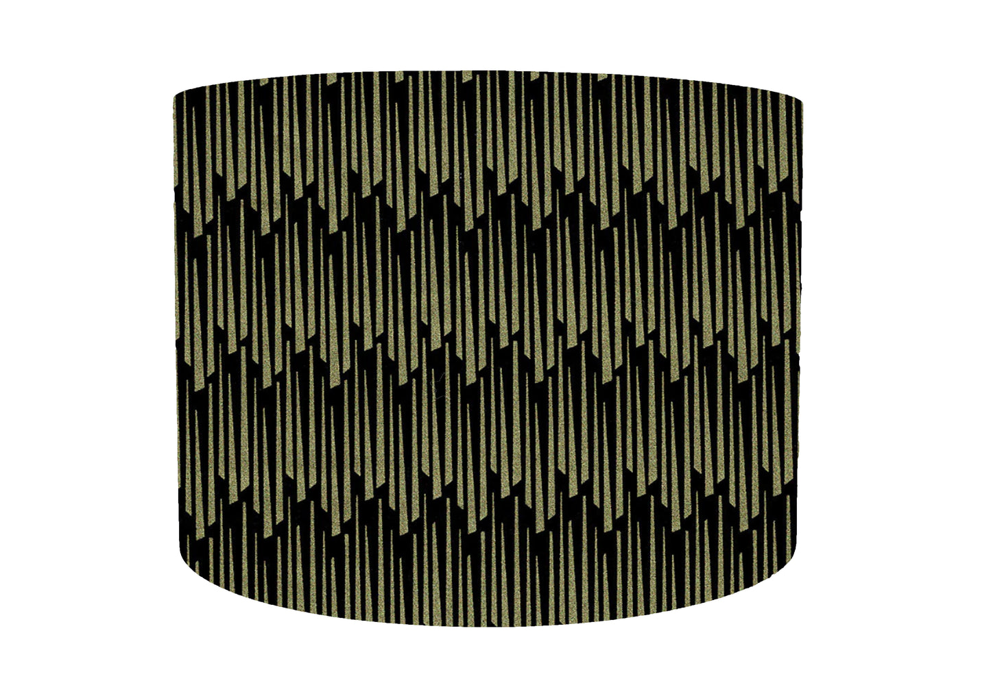 Gold Dash Lampshade, Black And Gold Decor, White Lining