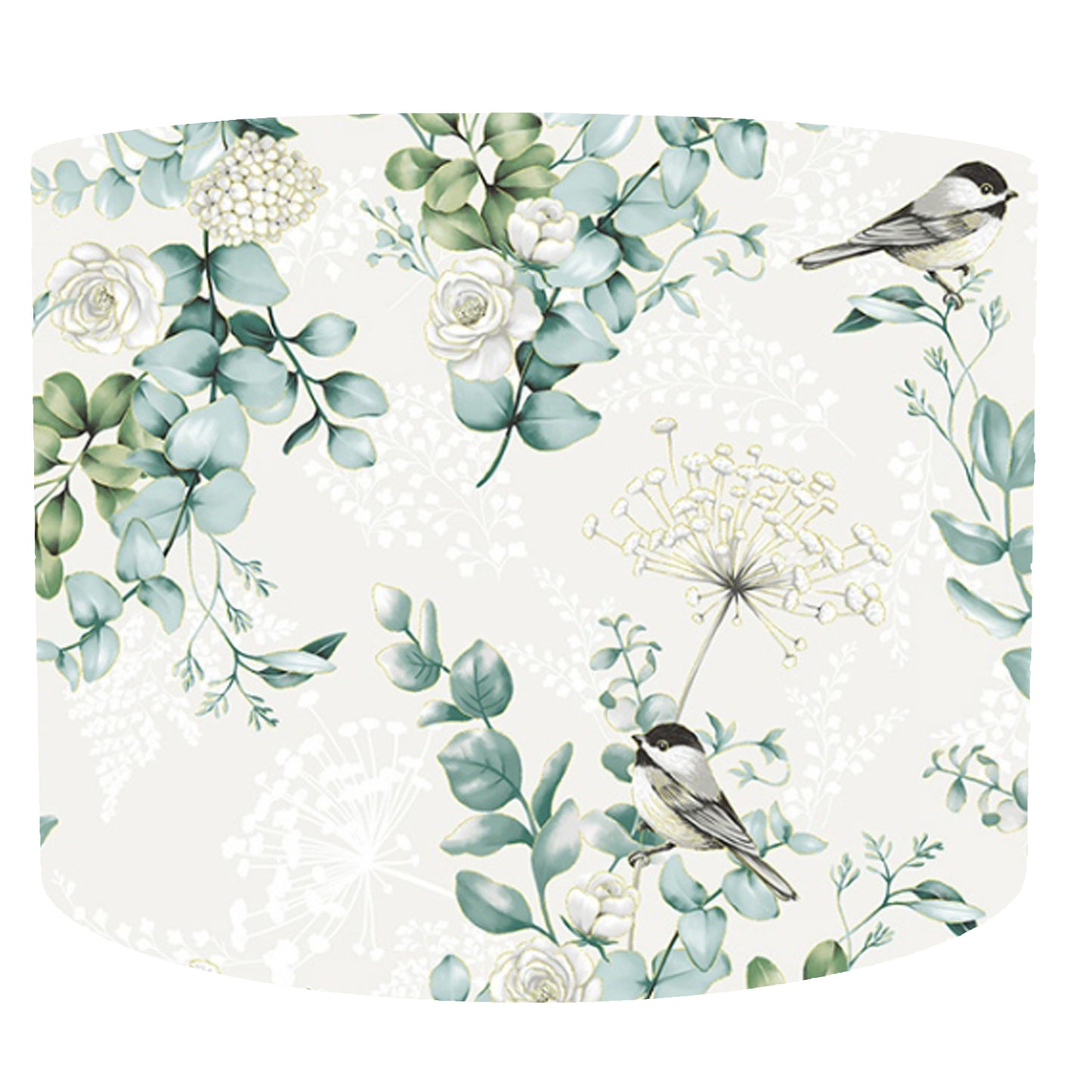 Chickadee Lampshade, Nature Scene