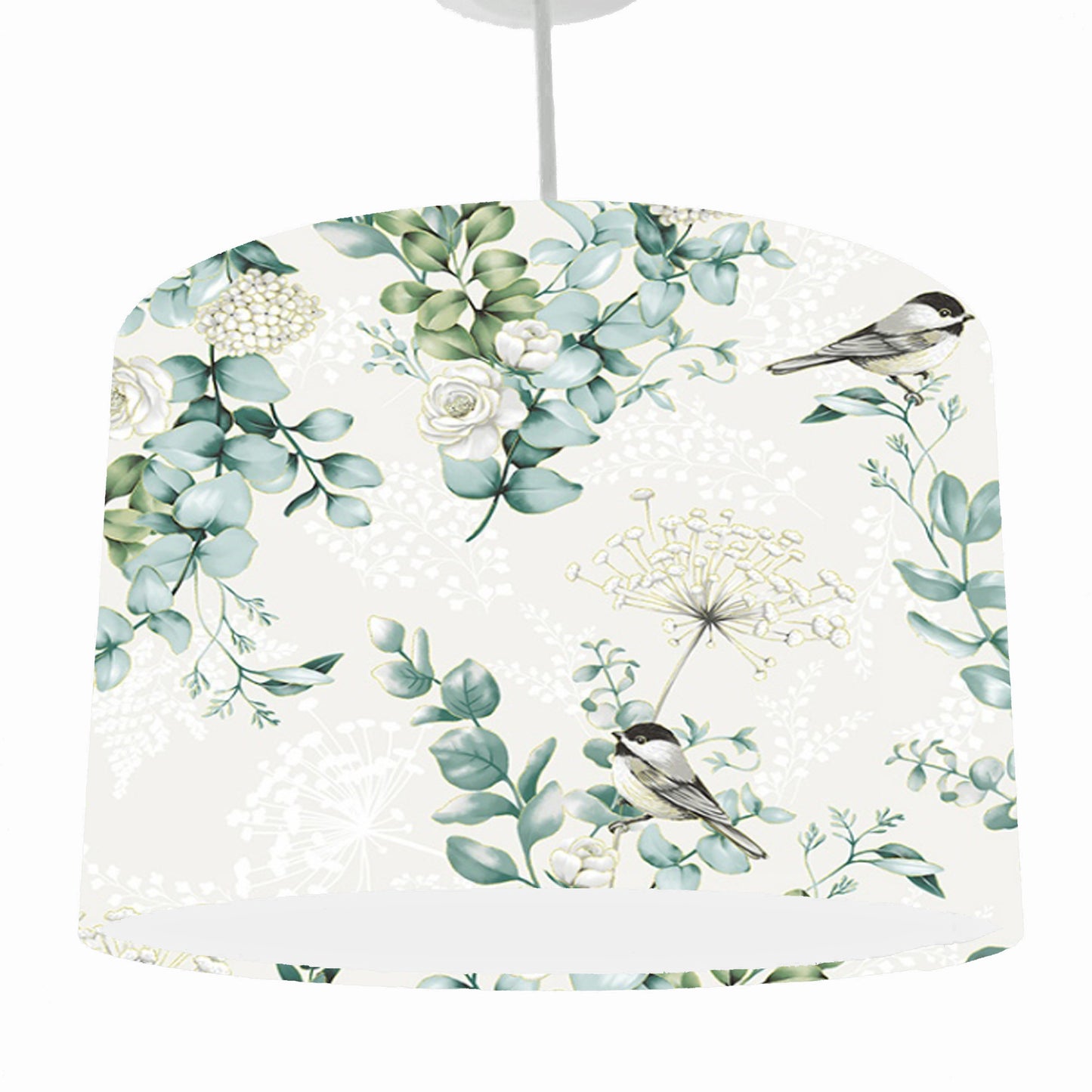 Chickadee Lampshade, Nature Scene