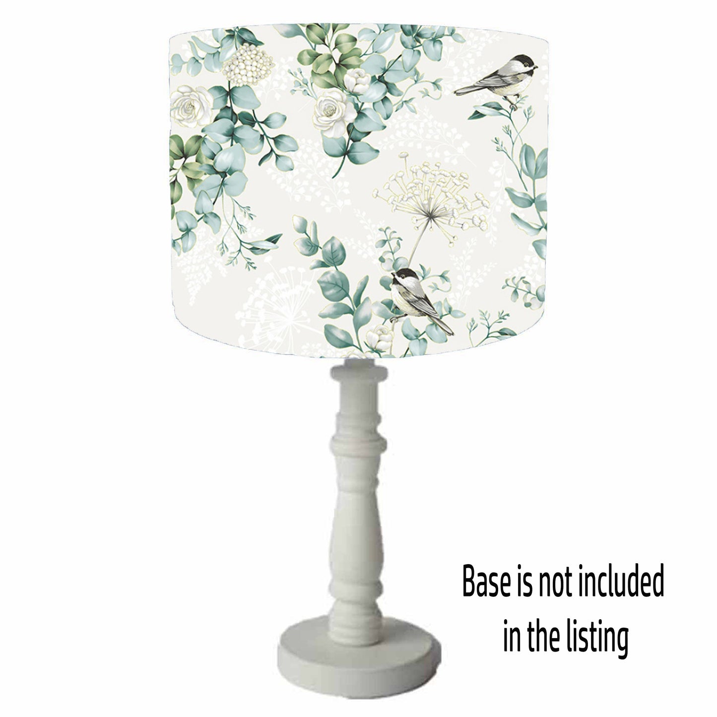 Chickadee Lampshade, Nature Scene