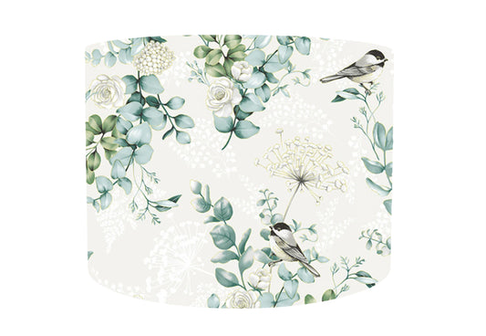 Chickadee Lampshade, Nature Scene