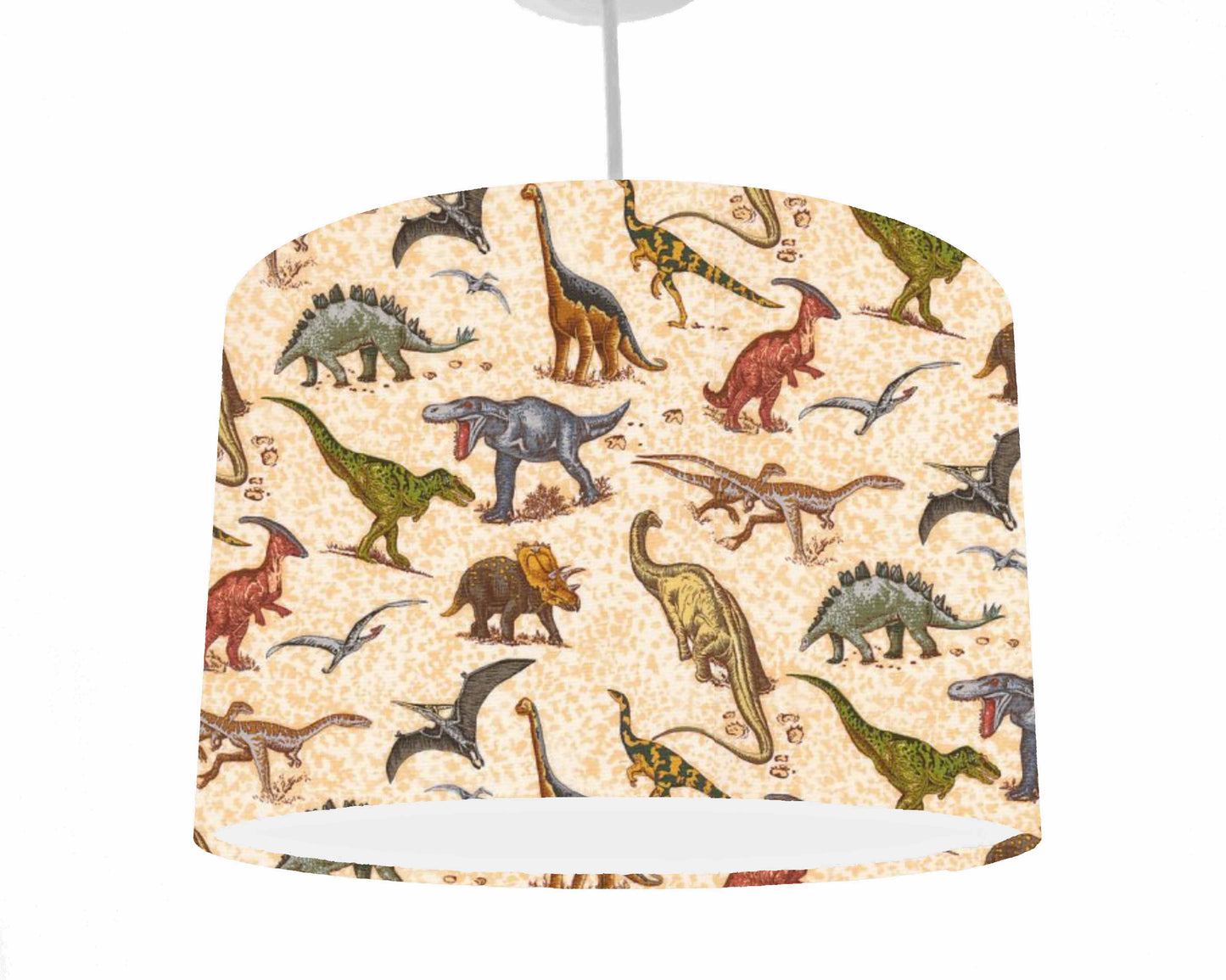 Cream Dinosaur Lampshade, Dinosaur Bedroom Decor