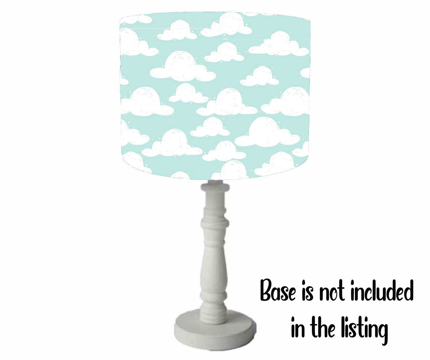Mint Cloud Lampshade, Cloud Nursery Decor