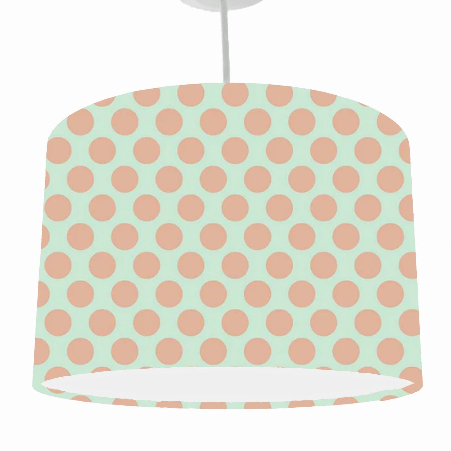 Mint Green And Rose Gold Dot Lampshade