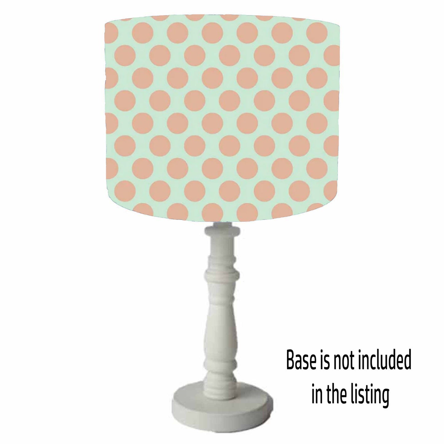 Mint Green And Rose Gold Dot Lampshade