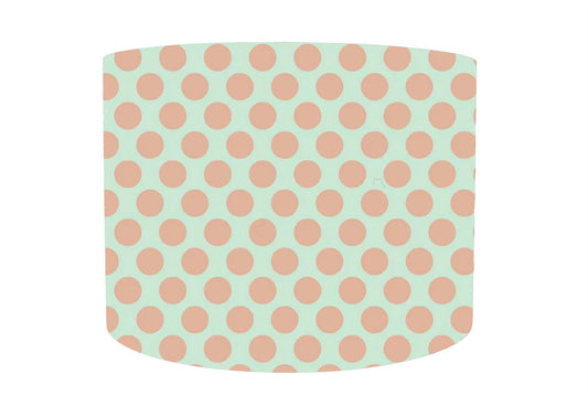 Mint Green And Rose Gold Dot Lampshade