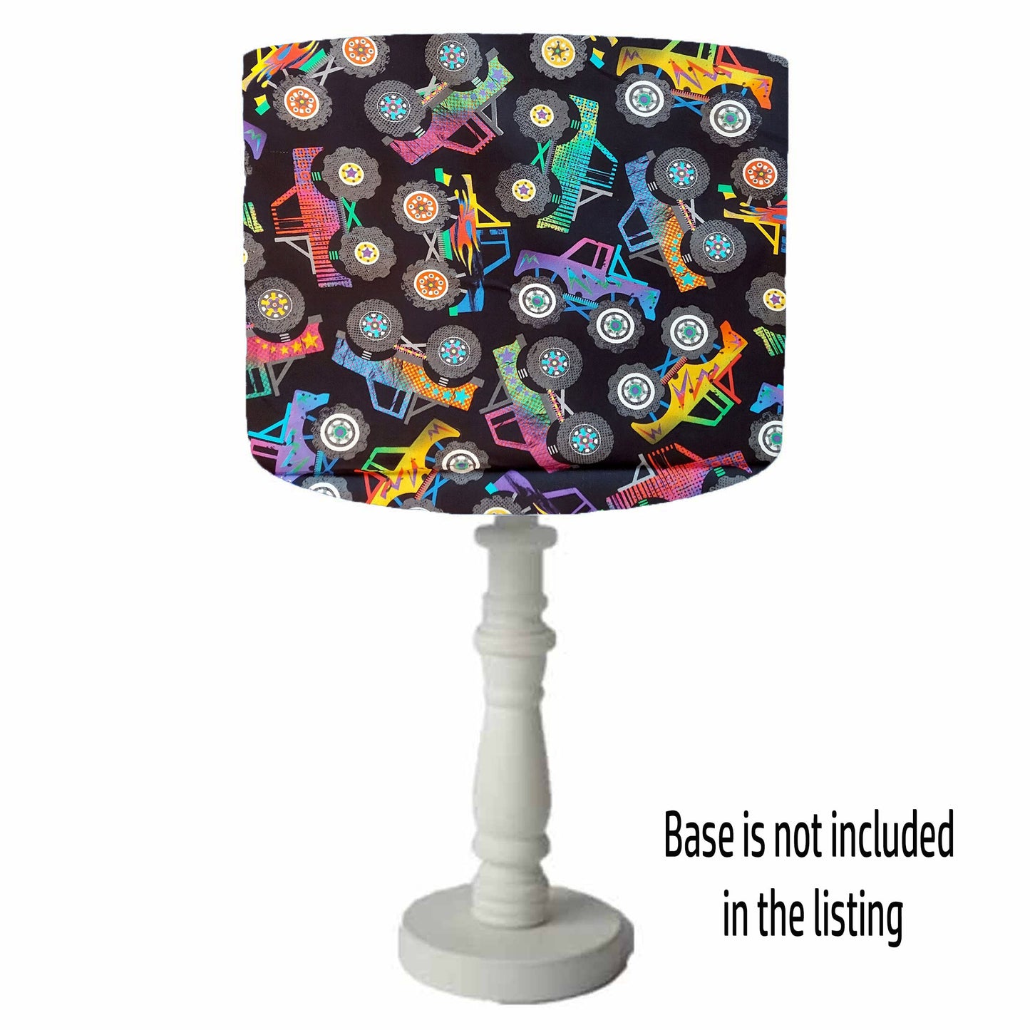 Monster Truck Lampshade, Vehicle Themed Bedroom