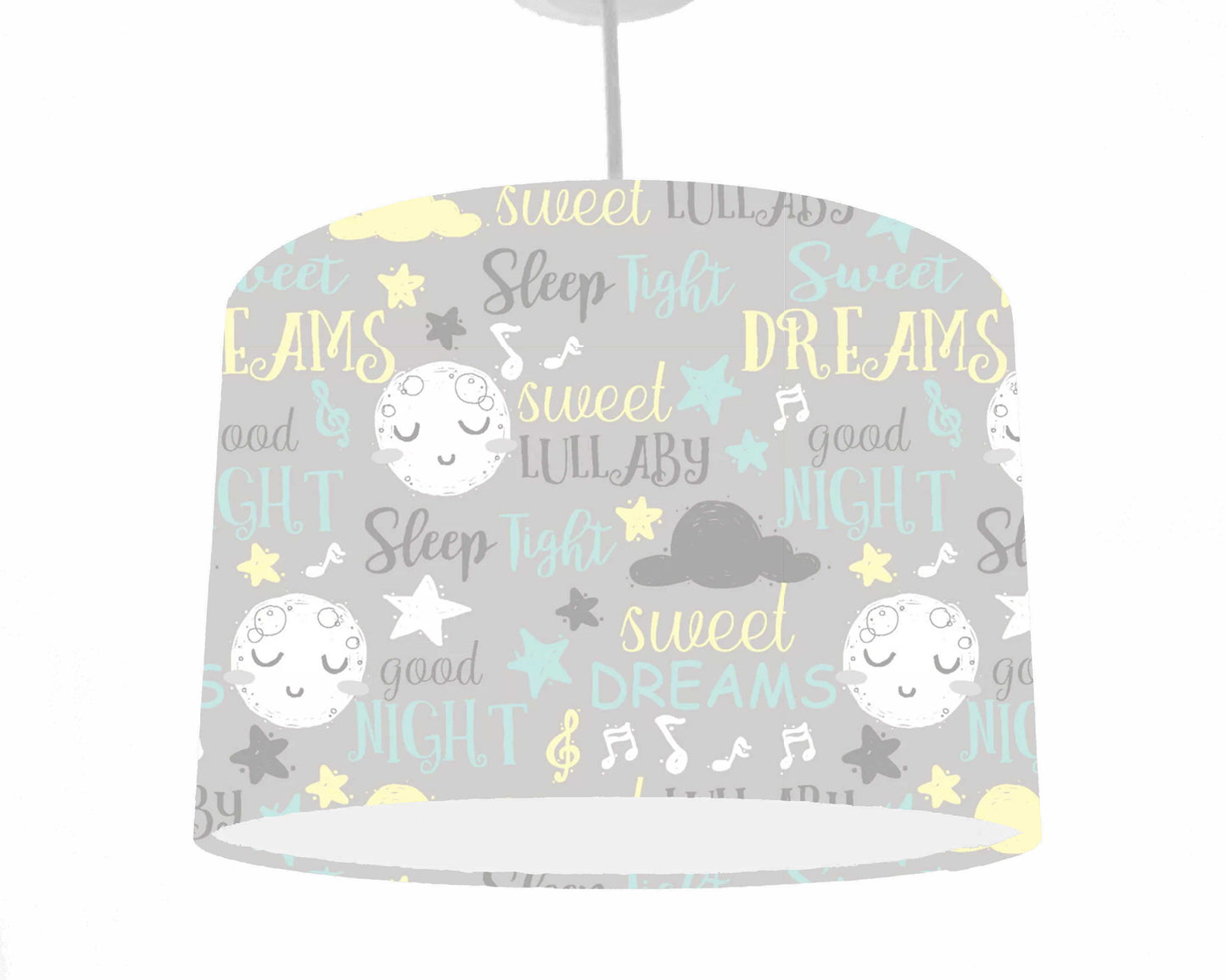 Grey Moon And Cloud Lampshade, Sweet Dreams