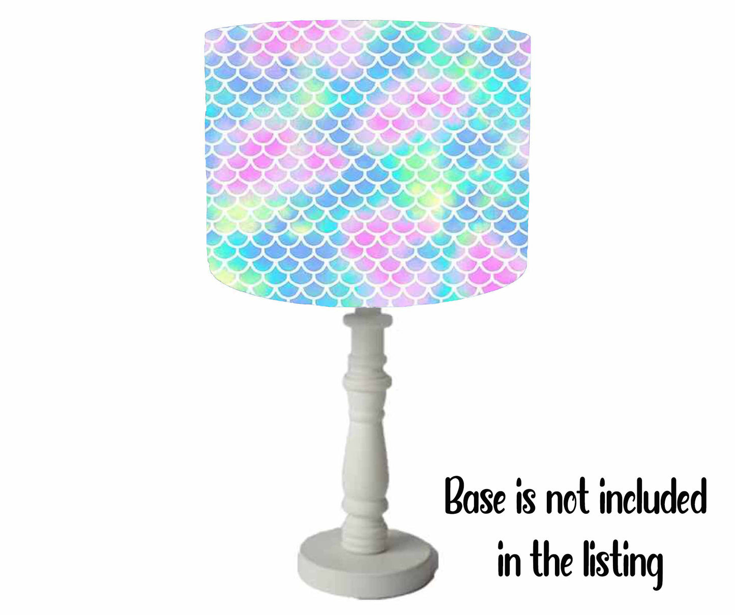Mermaid Scales Lampshade, Pastel Rainbow Bedroom Decor, Rainbow Ombre