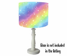 Load image into Gallery viewer, rainbow in pastel ombre effect lampshade for table lamps

