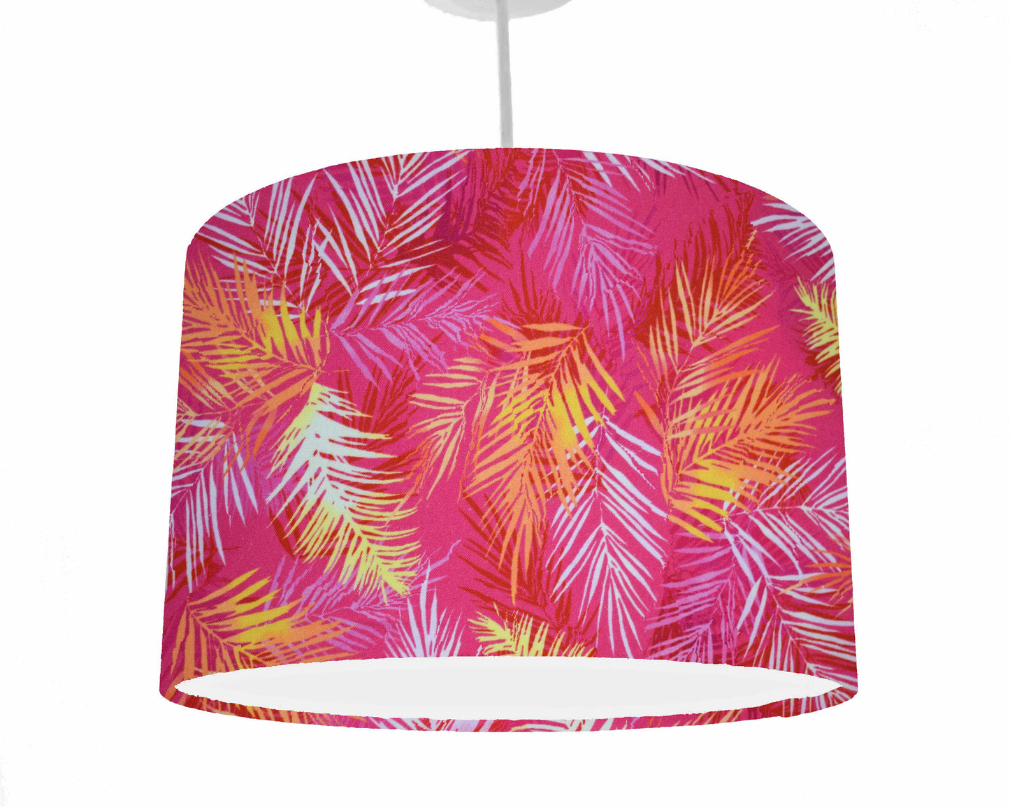 Pink Fern Lampshade, Bold Nature Home Decor