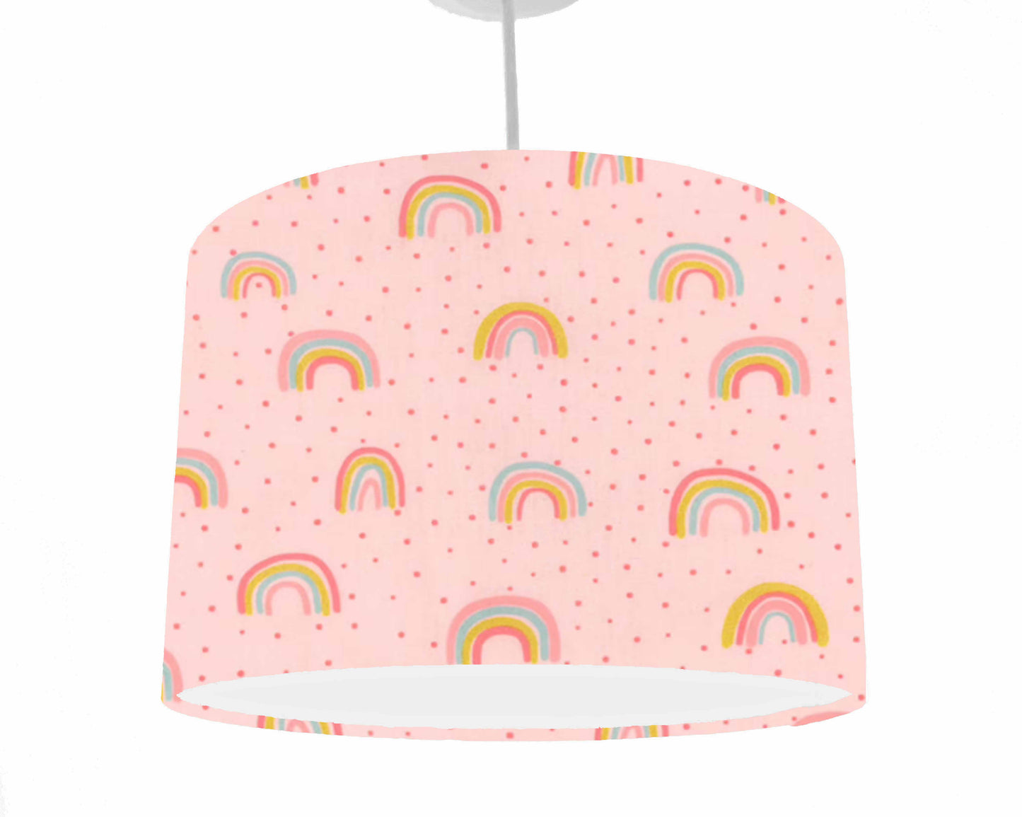 Pink And Gold Rainbow Lampshade, Girl Bedroom Decor