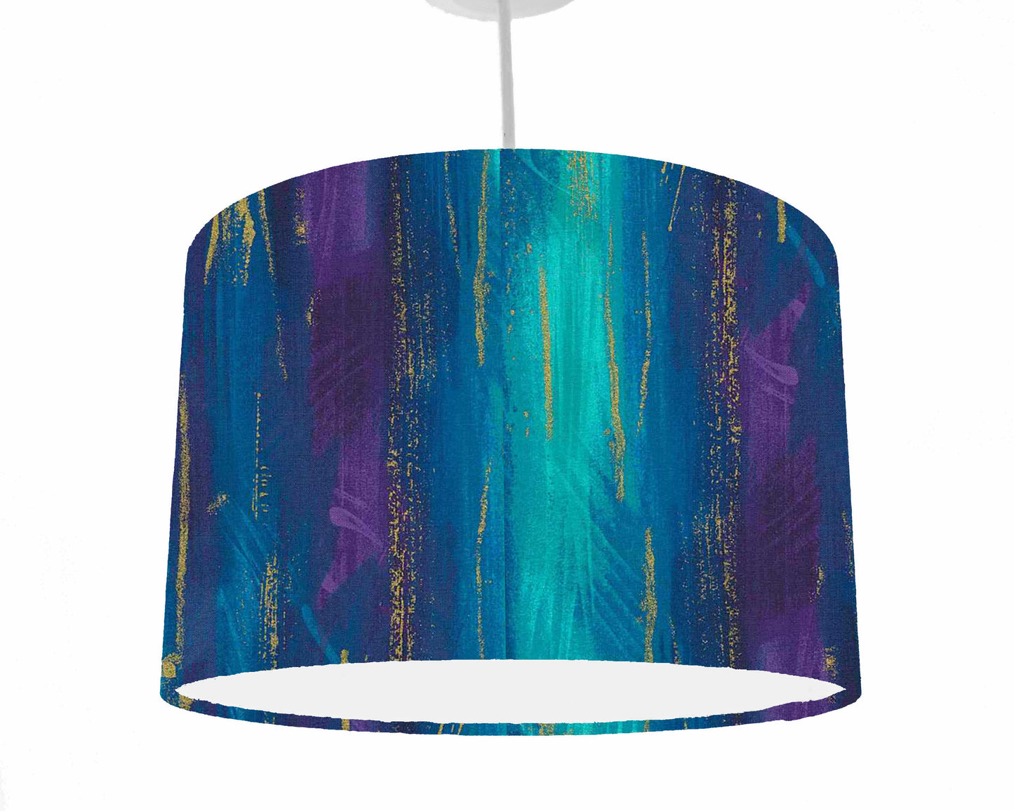 Blue, Purple And Gold Lampshade - White Lining