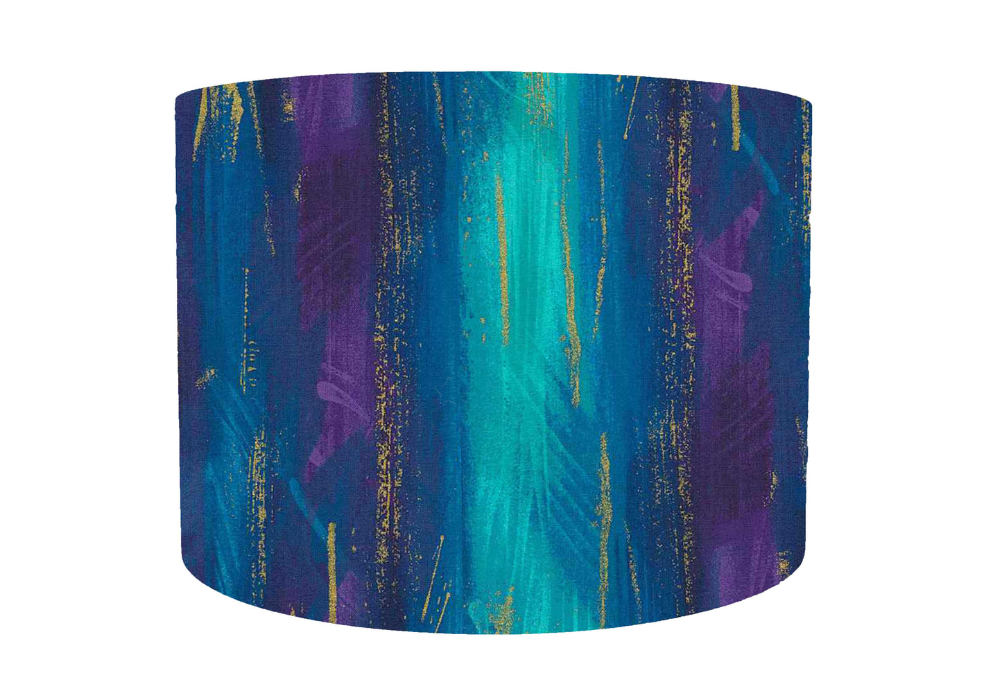 Blue, Purple And Gold Lampshade - White Lining