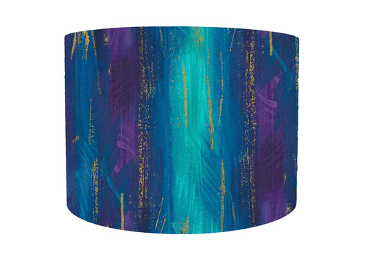 Blue, Purple And Gold Lampshade - White Lining