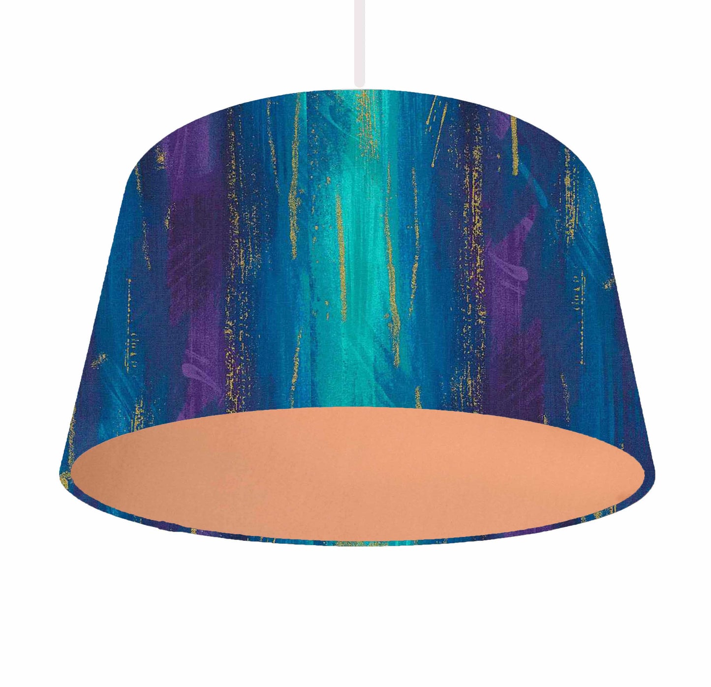 Blue, Purple And Gold Lampshade, Metallic Lining