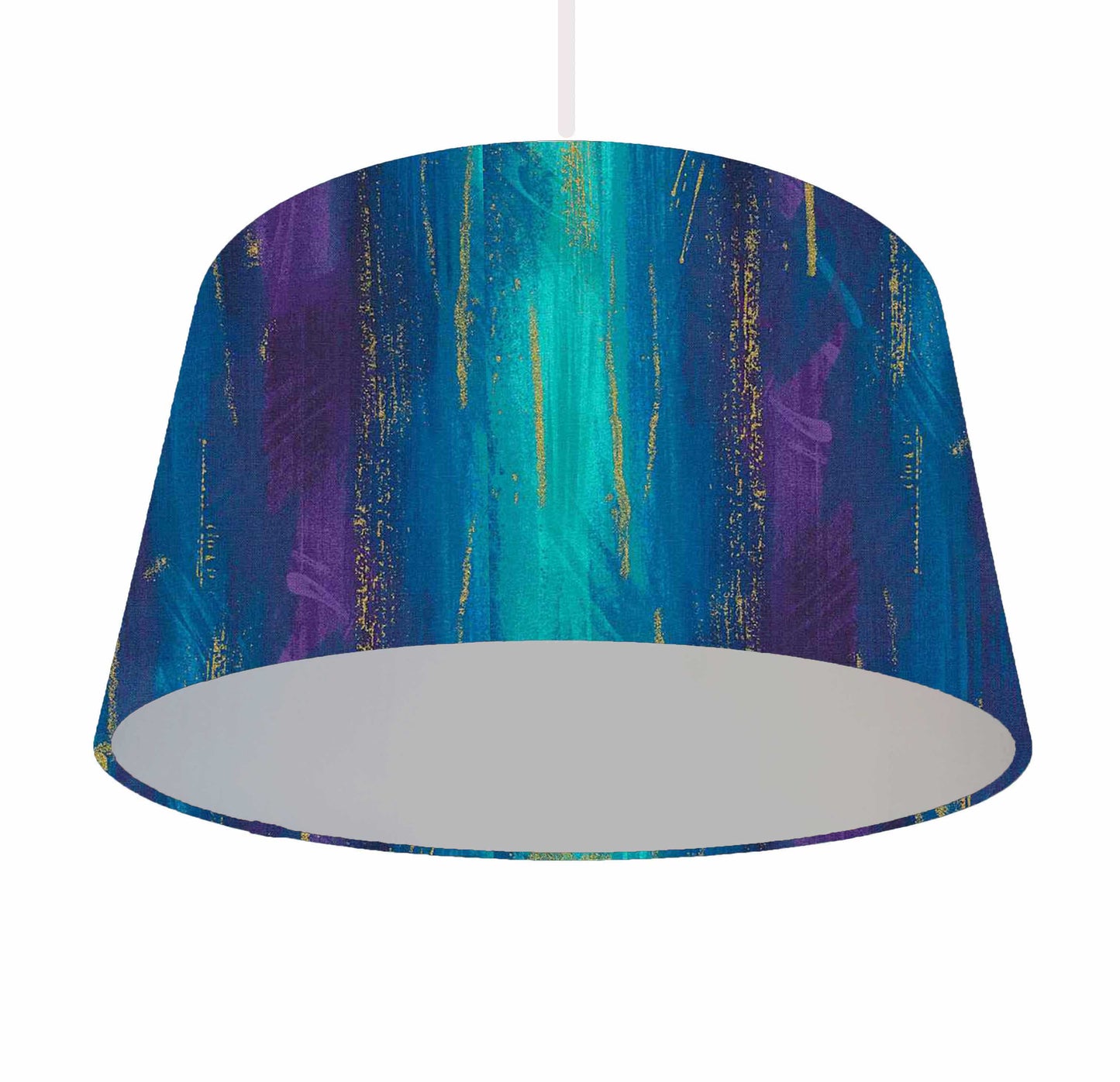 Blue, Purple And Gold Lampshade, Metallic Lining