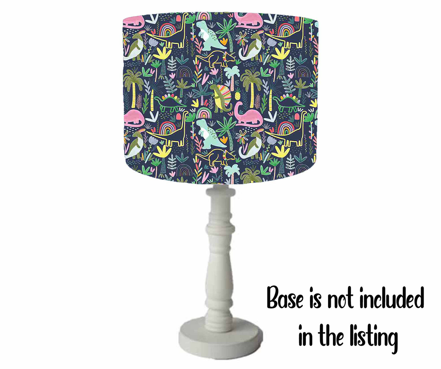 Pastel Dinosaur Lampshade, Girl Dinosaur Bedroom Decor