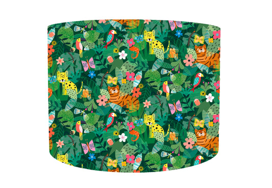 Jungle Cats Lampshade, Safari Bedroom Decor