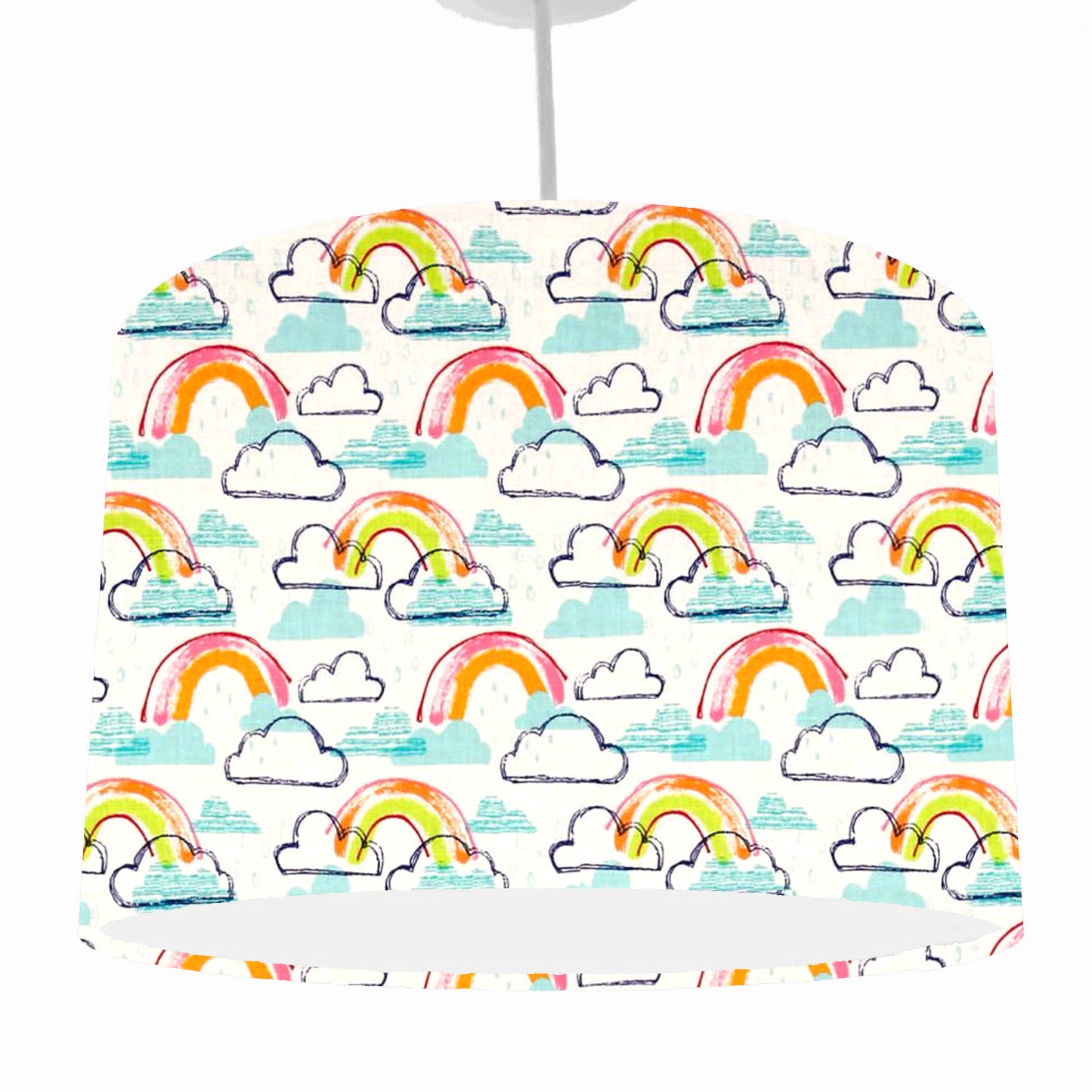 Sketchy Rainbow Lampshade, Hand-drawn Rainbows