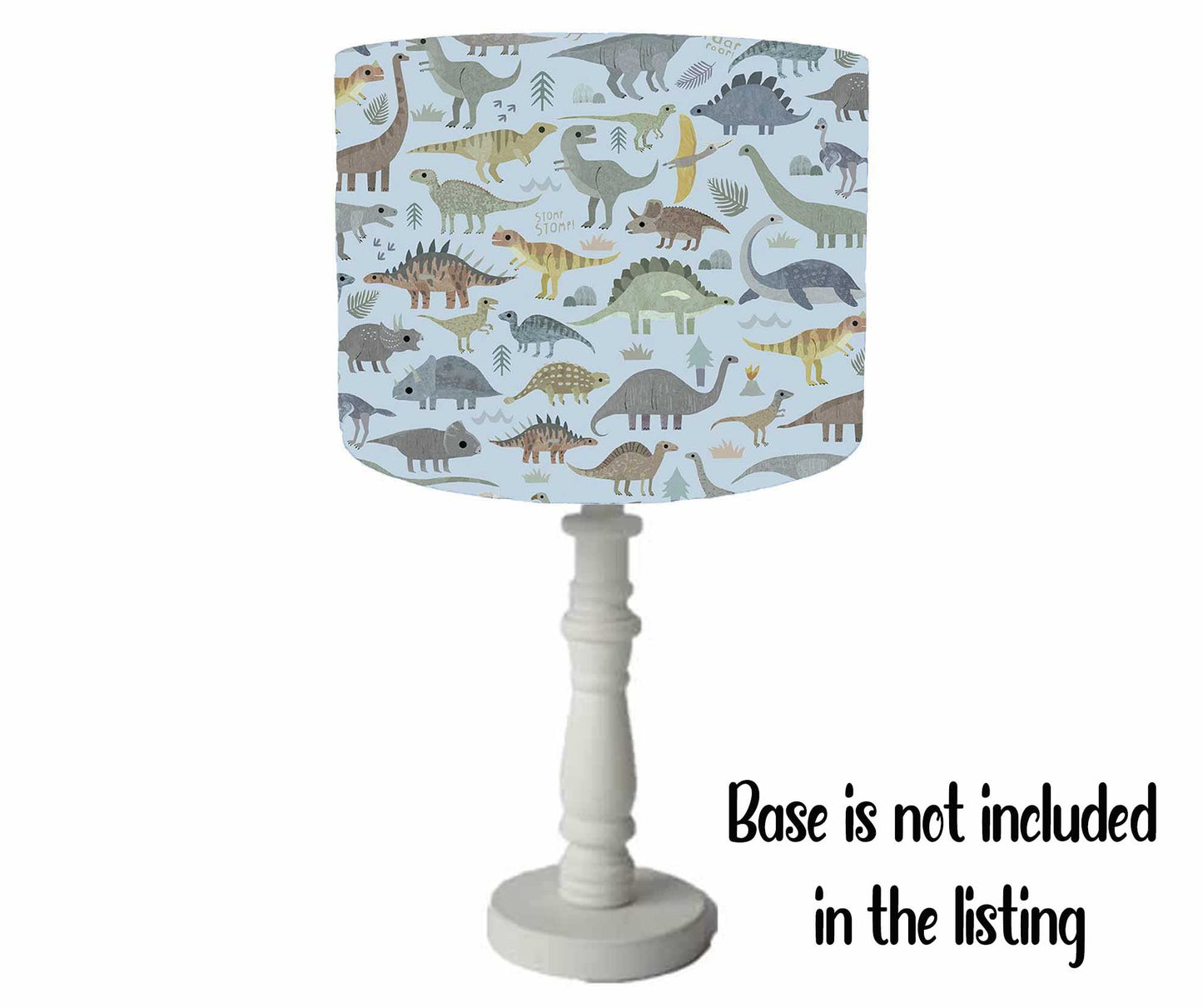 Blue Dinosaur Lampshade, Cute Dinosaur Decor
