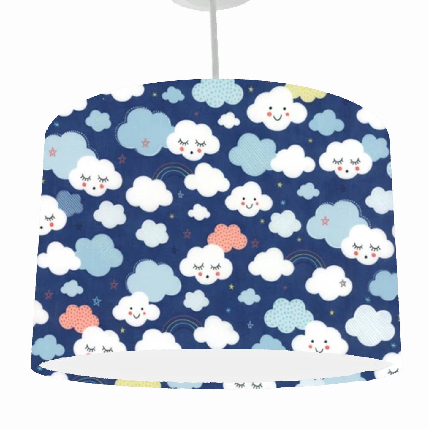 Happy Cloud Lampshade, Navy Blue Cloud Light Shade