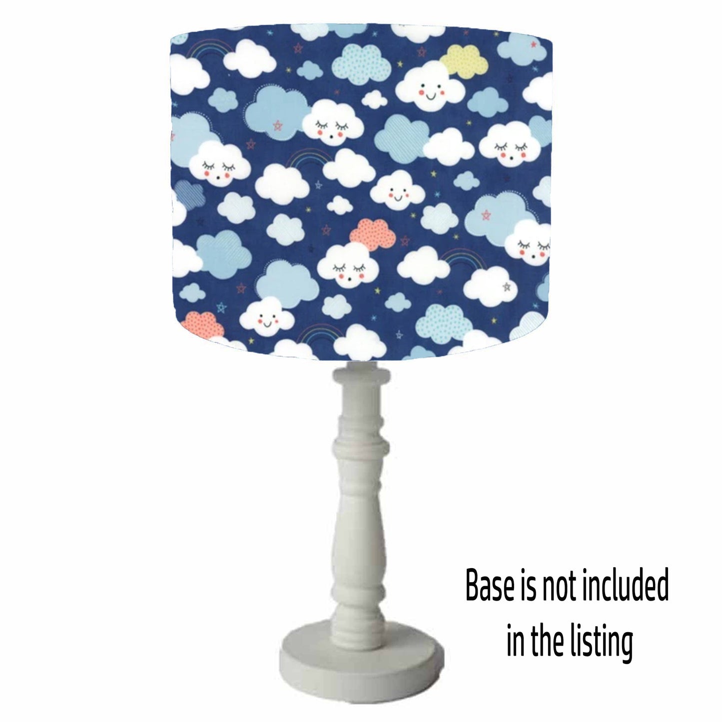 Happy Cloud Lampshade, Navy Blue Cloud Light Shade