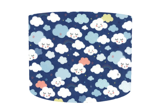 Happy Cloud Lampshade, Navy Blue Cloud Light Shade