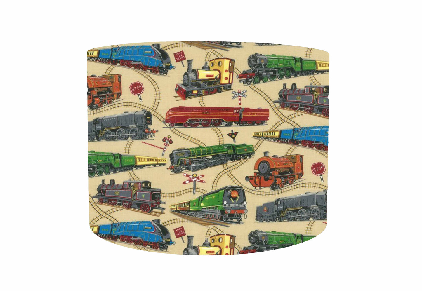Steam Train Lampshade, Locomotive Home Decor, Railway Trains