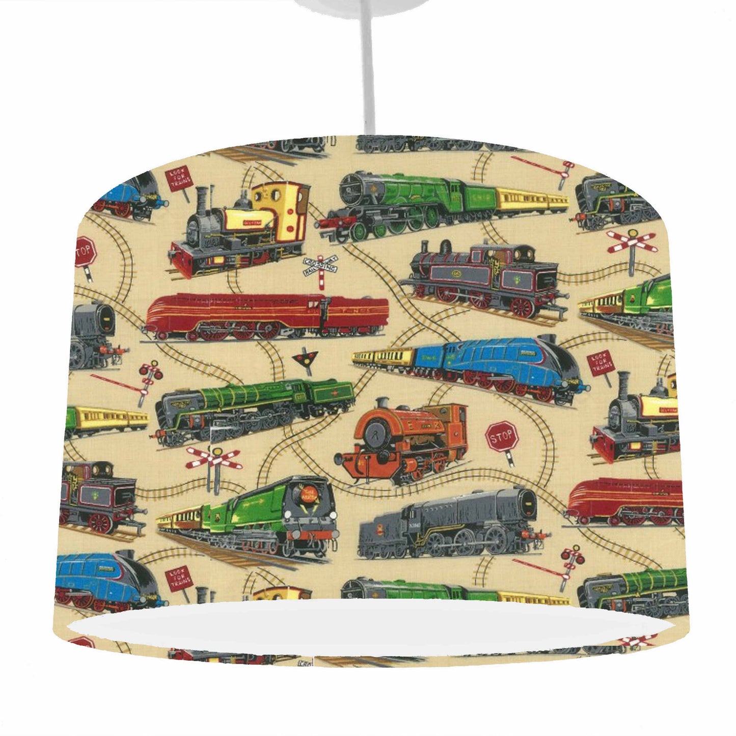 Steam Train Lampshade, Locomotive Home Decor, Railway Trains
