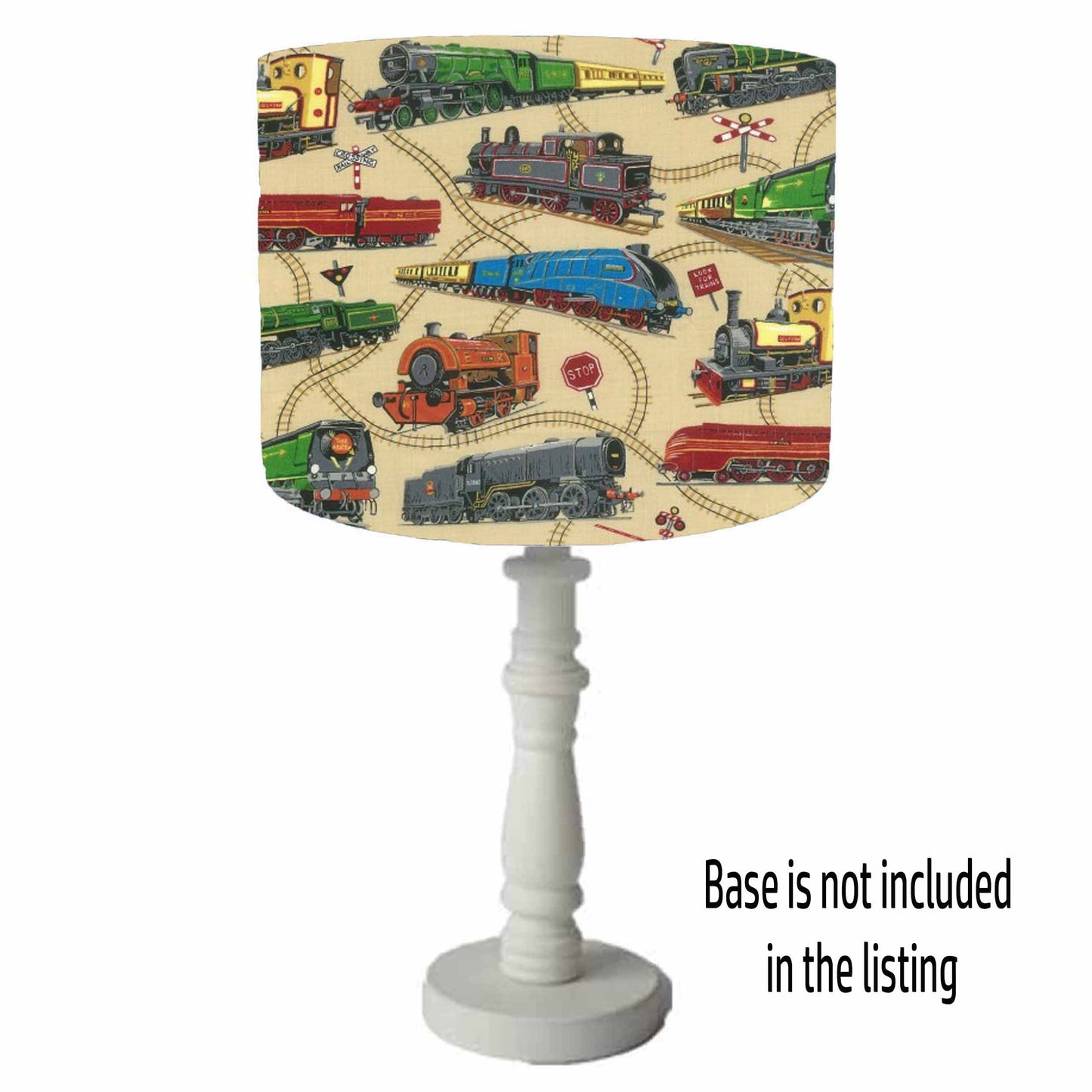 Steam Train Lampshade, Locomotive Home Decor, Railway Trains