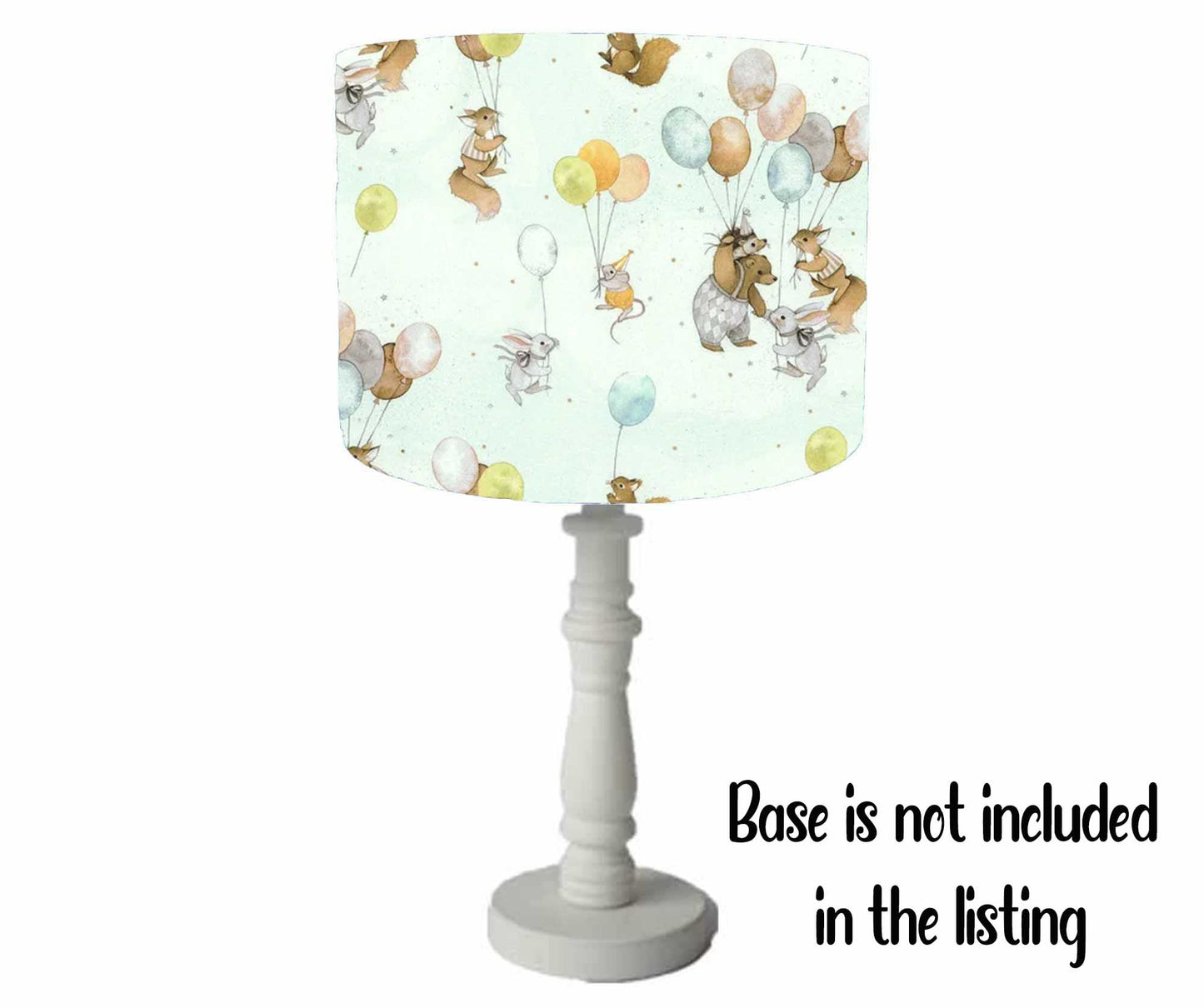 Woodland Animals And Ballooons Light Shade For Nursery Forest Decor