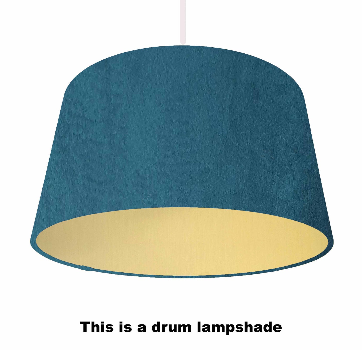 Teal Velvet Lampshade - Metallic Lining