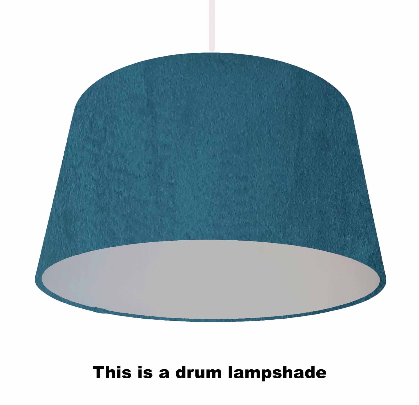 Teal Velvet Lampshade - Metallic Lining