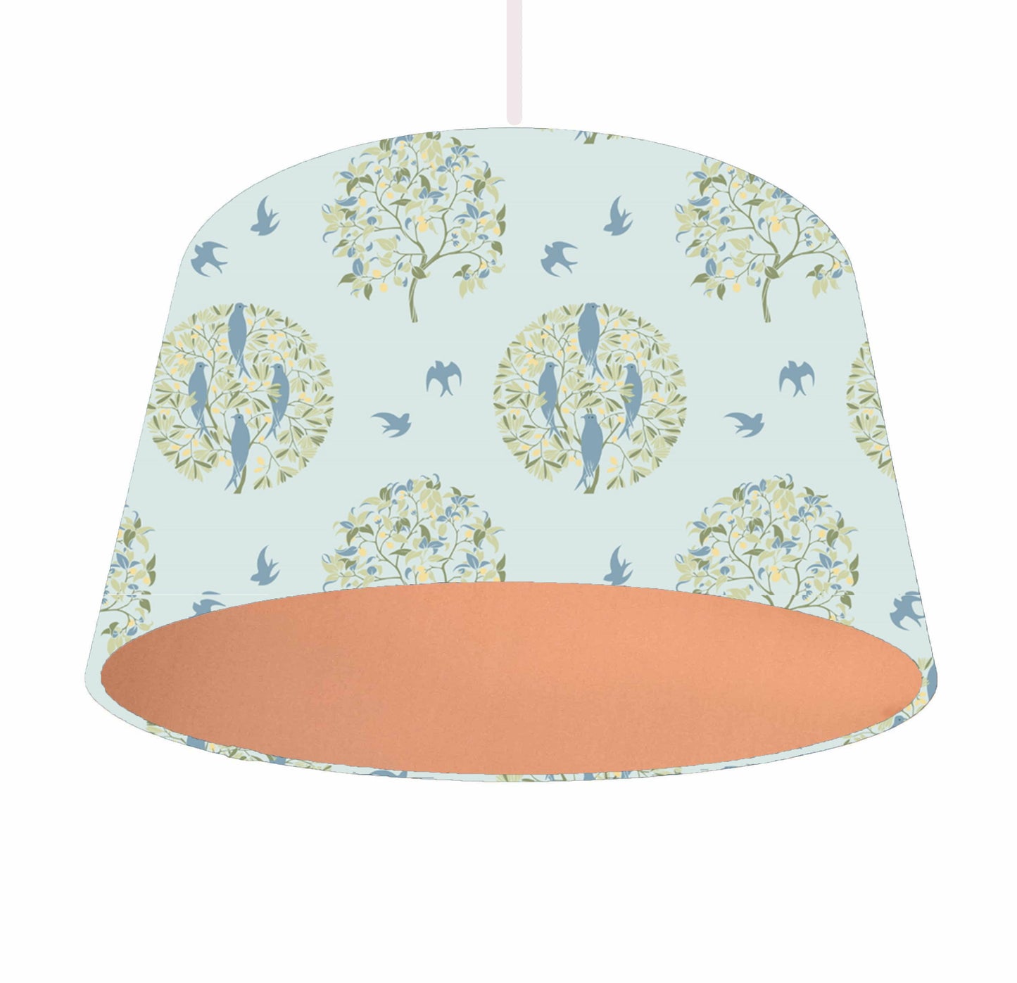 Voysey Birds In Nature Metallic Lined Lampshade, Ornamental Trees, Nature Home Decor