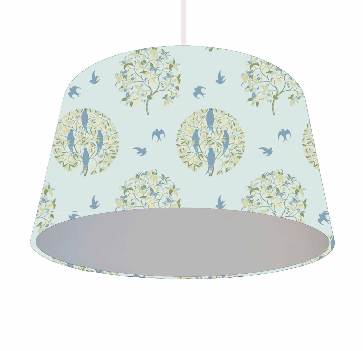 Voysey Birds In Nature Metallic Lined Lampshade, Ornamental Trees, Nature Home Decor