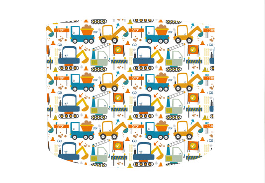 Construction Digger Lampshade, Vehicle Bedroom Decor
