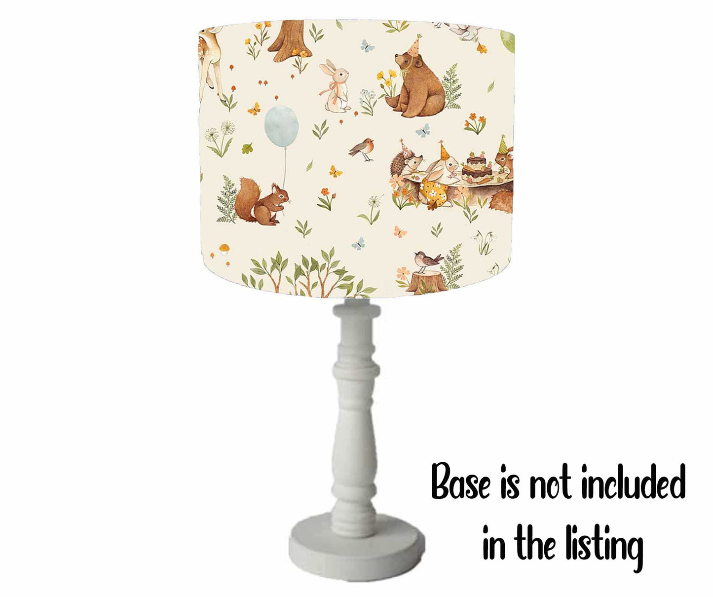 Birthday Woodland Animals Light Shade For Nursery, Woodland Animals Picnic